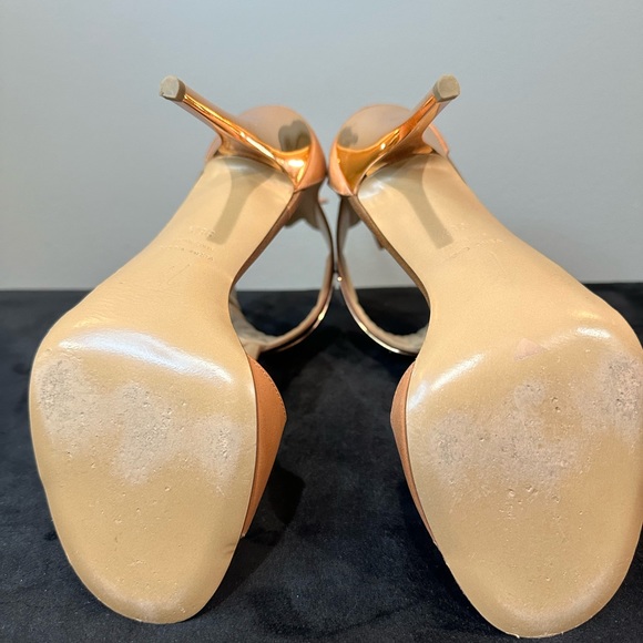 Giuseppe Zanotti Tan and Rose Gold Mirror Metal heels - Like New EU 36.5 - Picture 9 of 11